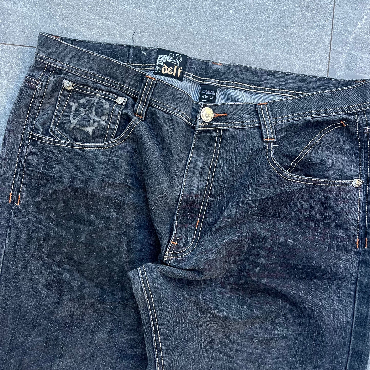 2000s delf jeans - 40”