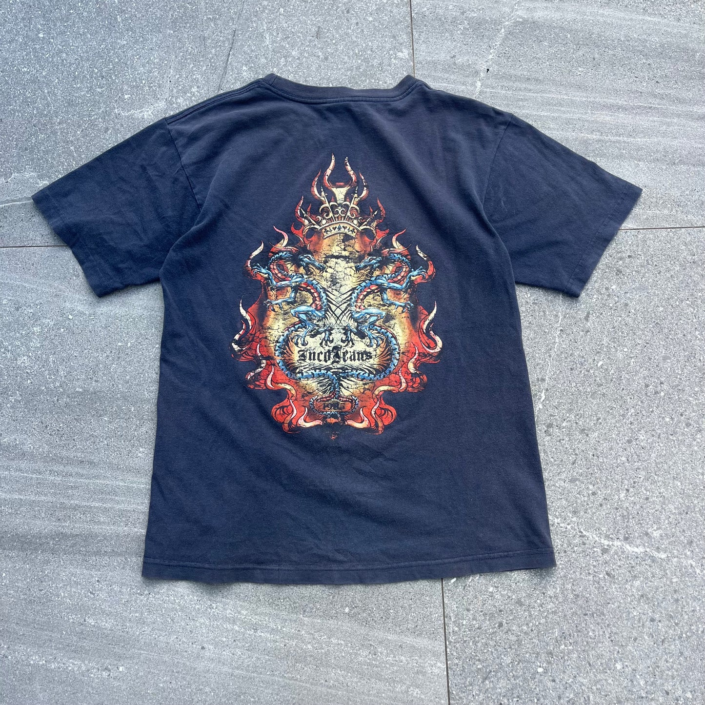 2000s JNCO flame tee - M