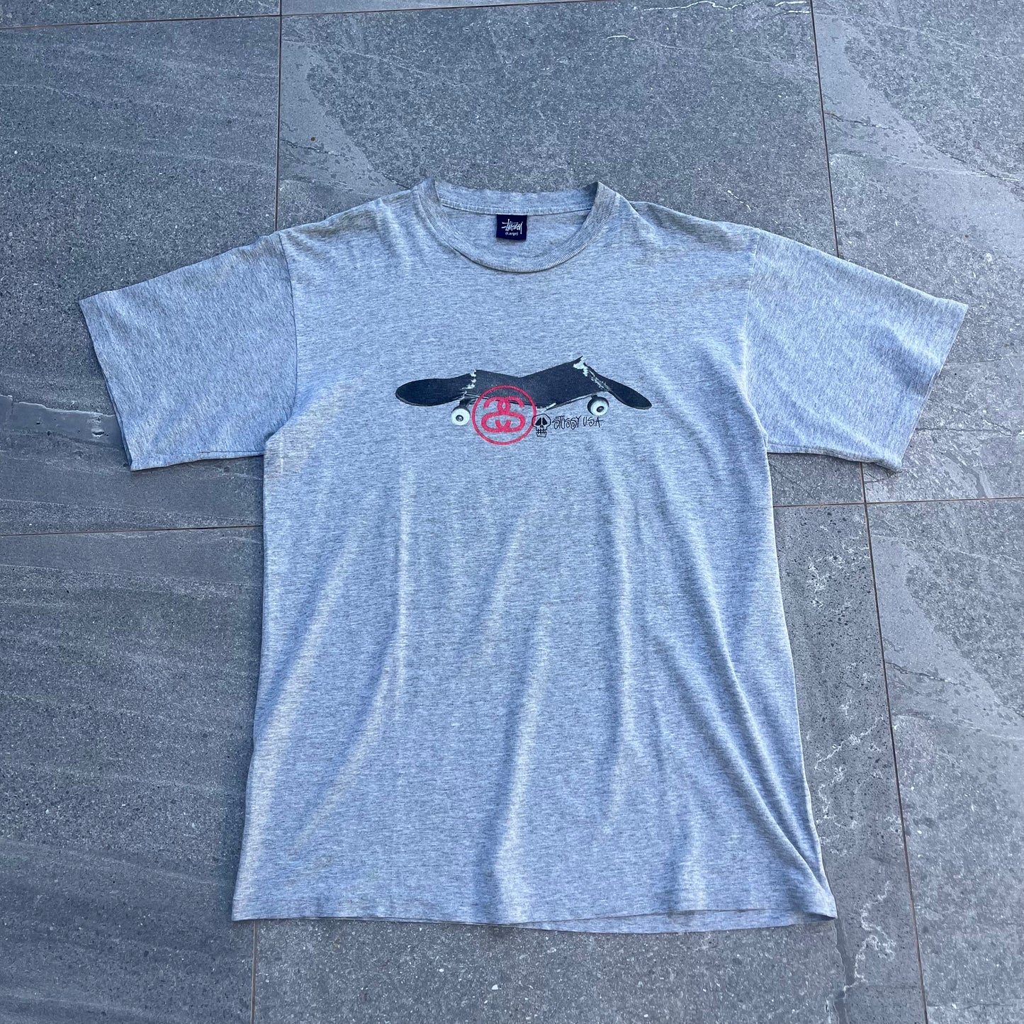 2001 stussy skateboard tee - L