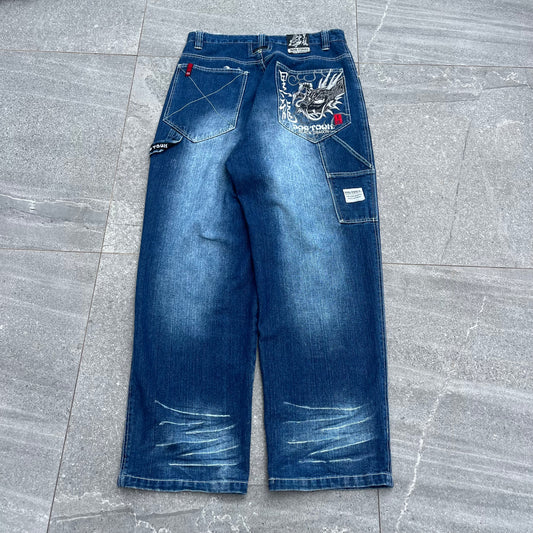 2000s dogtown printed jeans - 34”