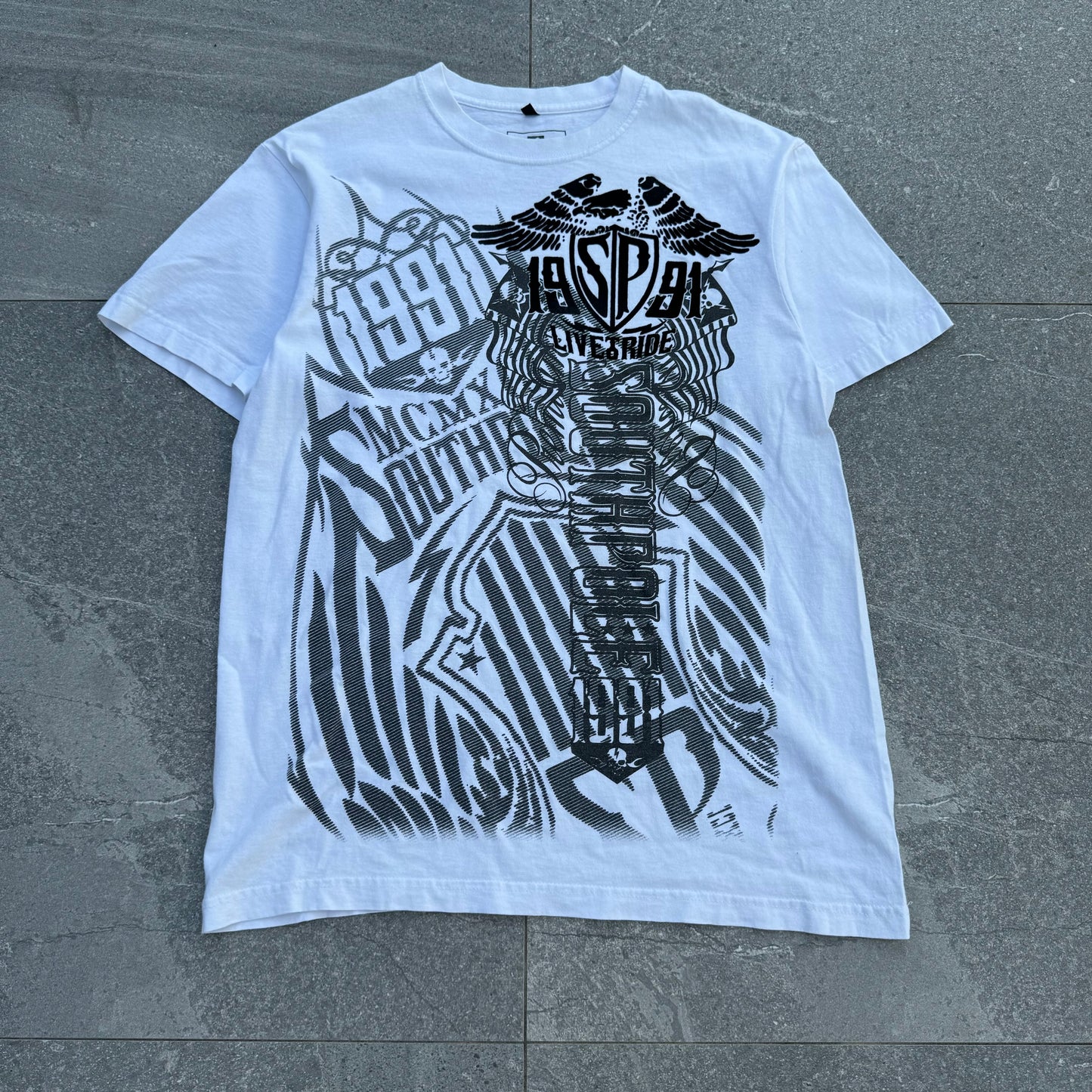 hard af southpole tee - L