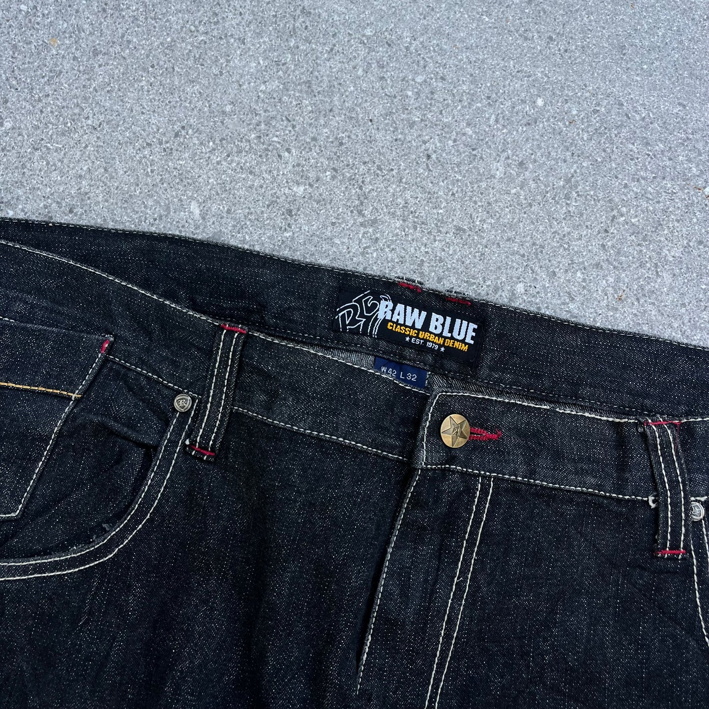 raw blue ‘timberland’ jeans - 42”