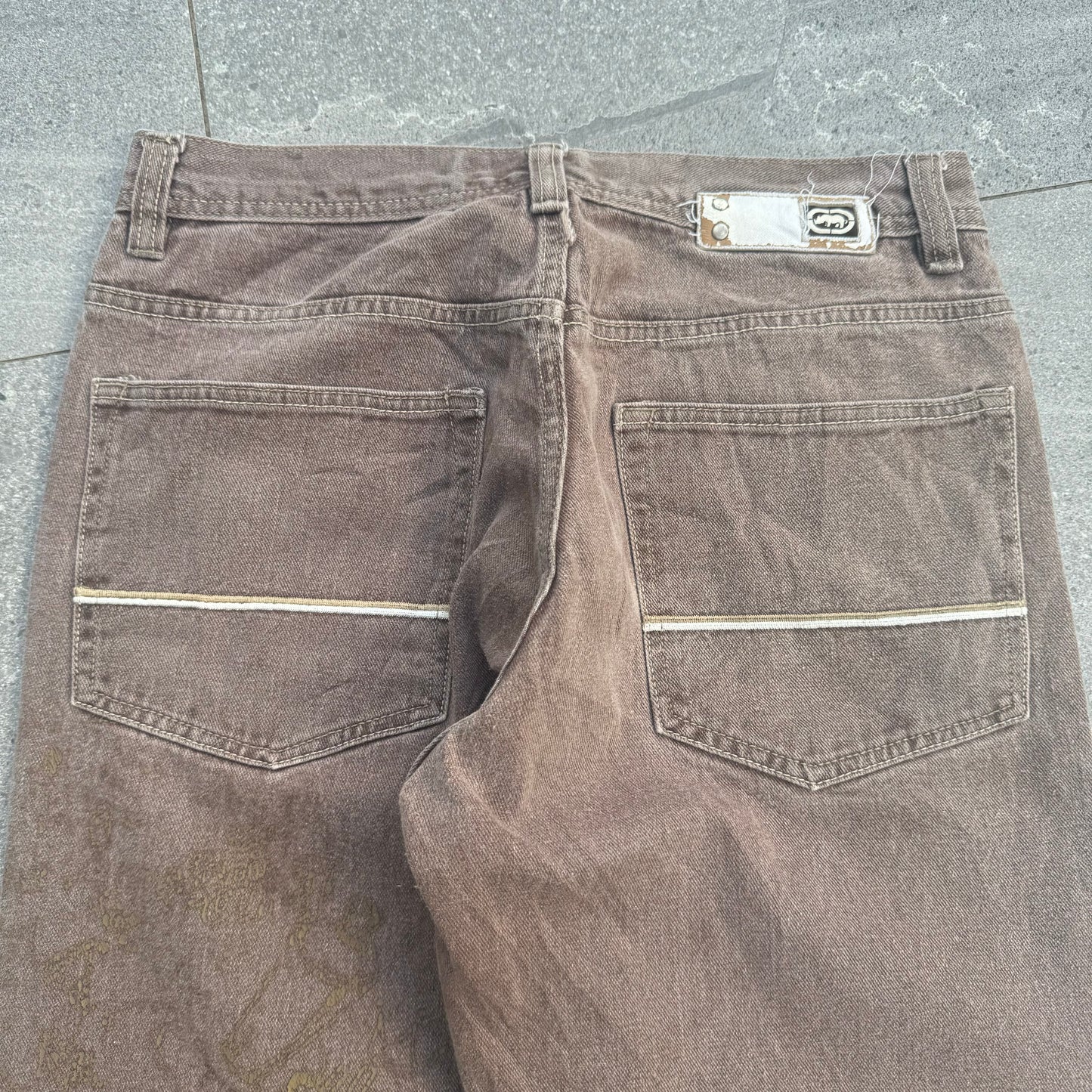 rare brown ecko jeans - 32x30”