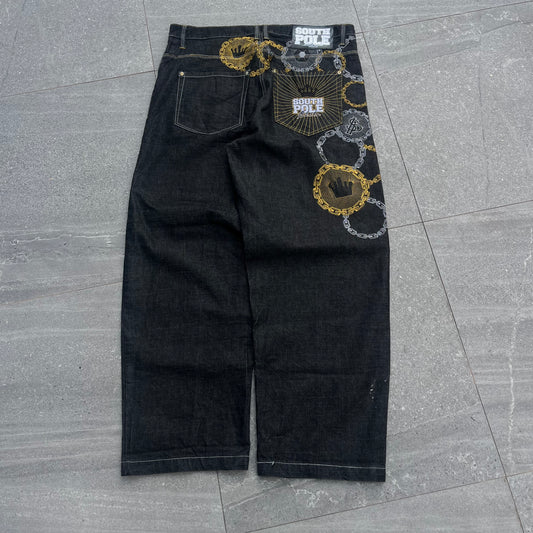 2000s southpole chain jeans - 42”