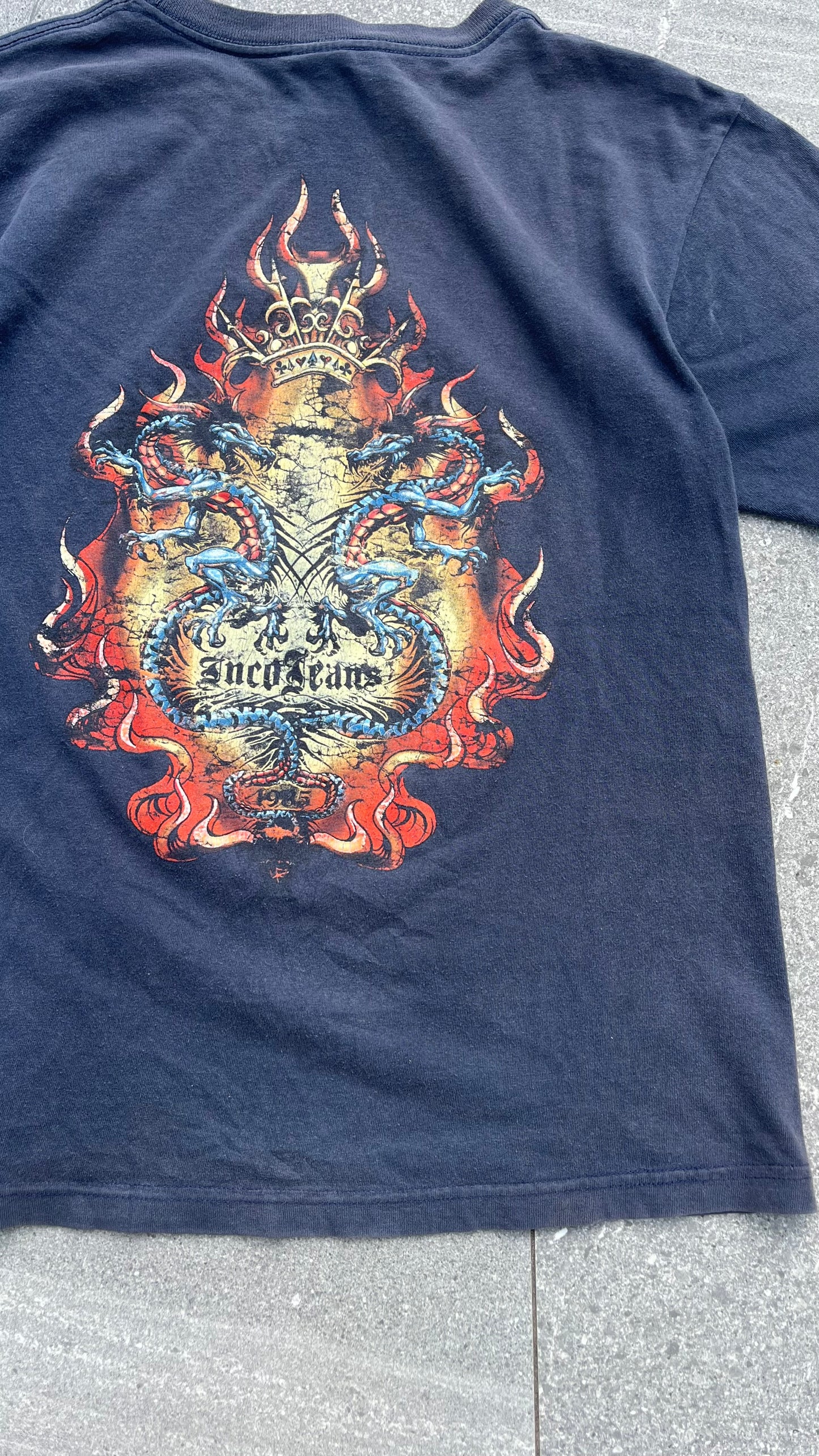 2000s JNCO flame tee - M