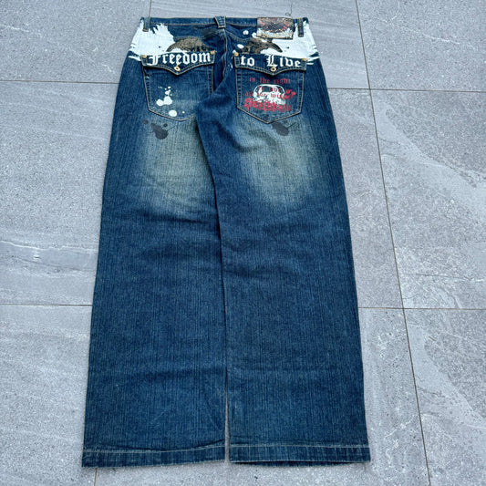 crazy southpole jeans - 38x33”