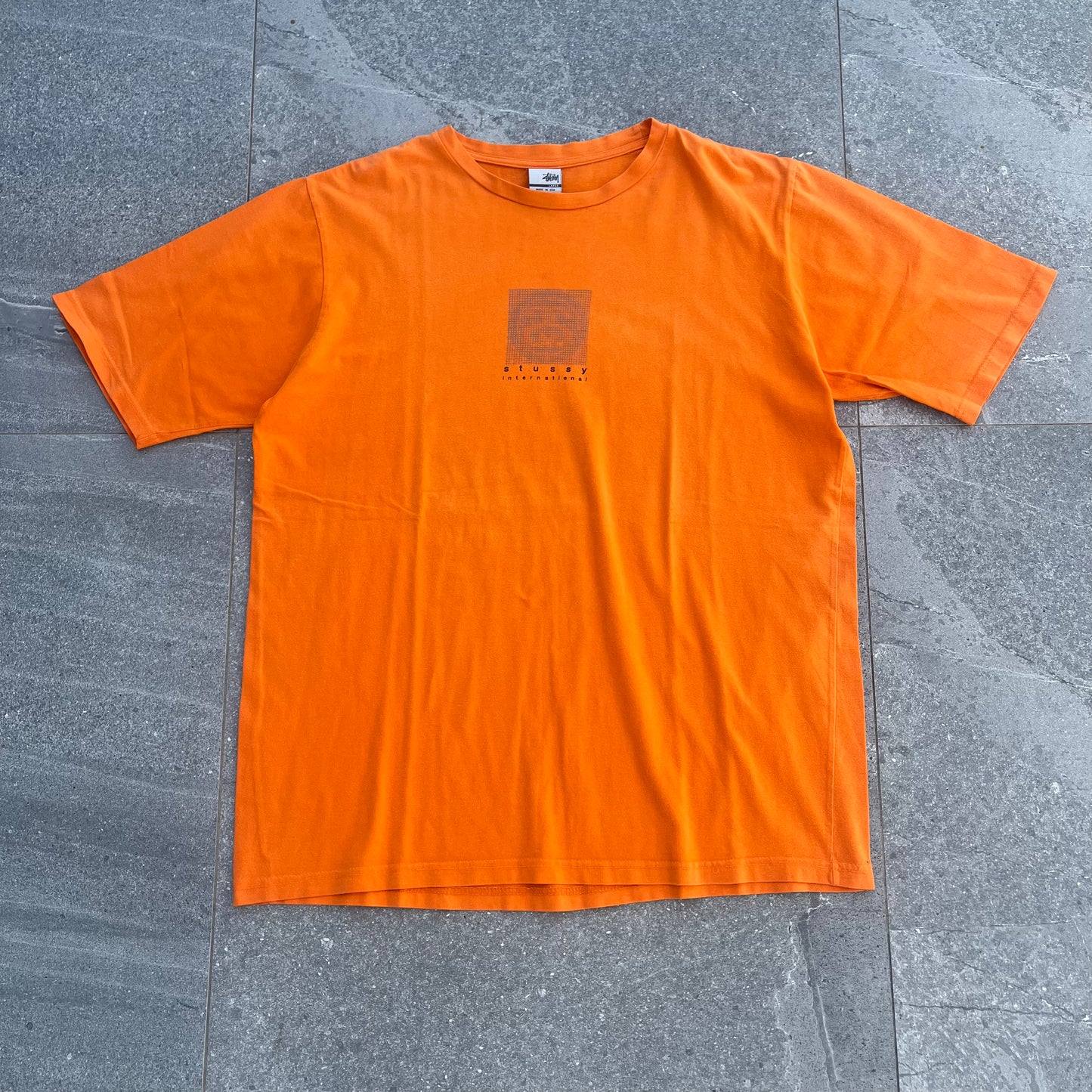 2001 stussy grid tee - L