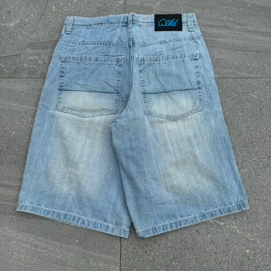 southpole style wckd jorts - 34x14”