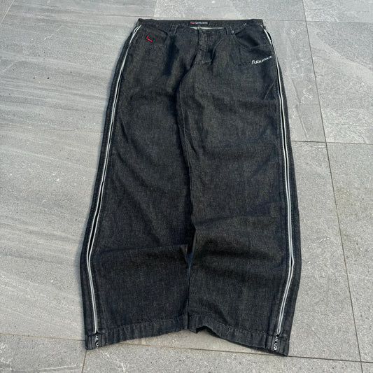 fubu side zip jeans - 38x33”