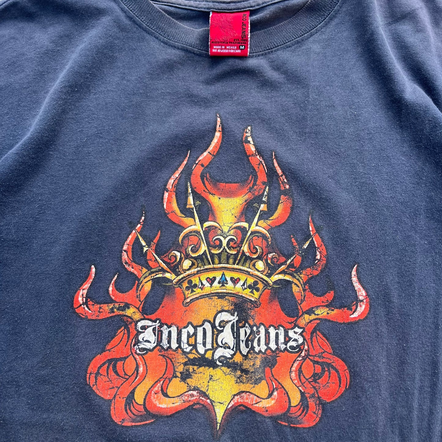 2000s JNCO flame tee - M