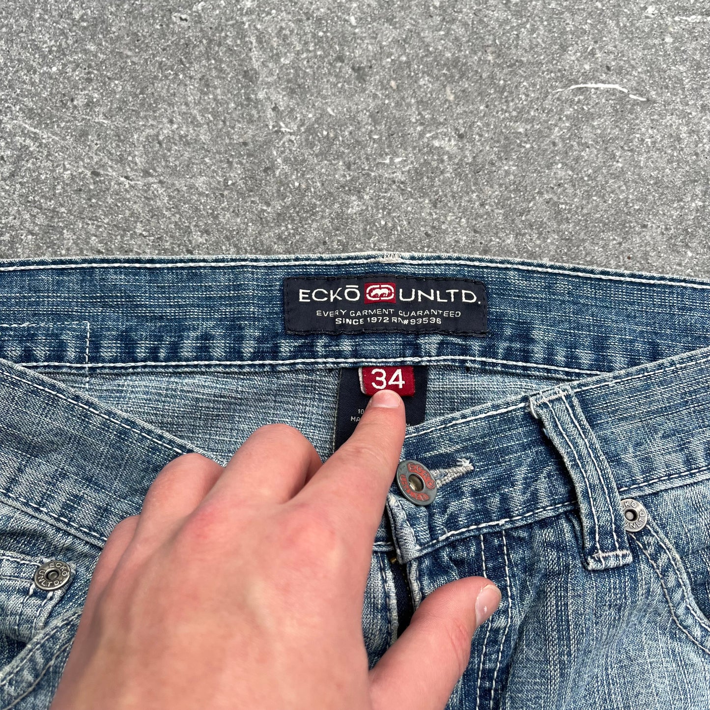 2000s ecko jeans - 34”