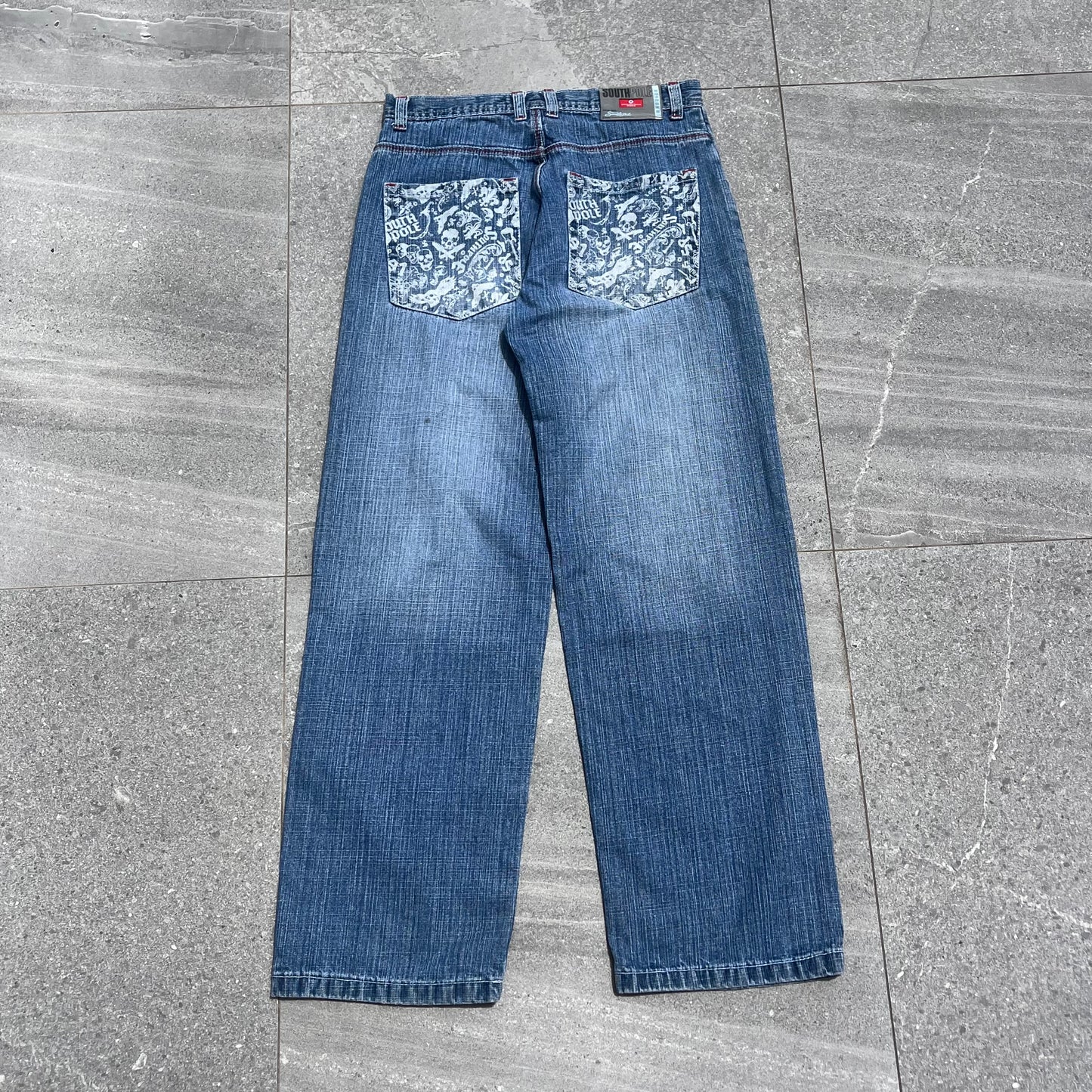 2000s southpole print jeans - 30”