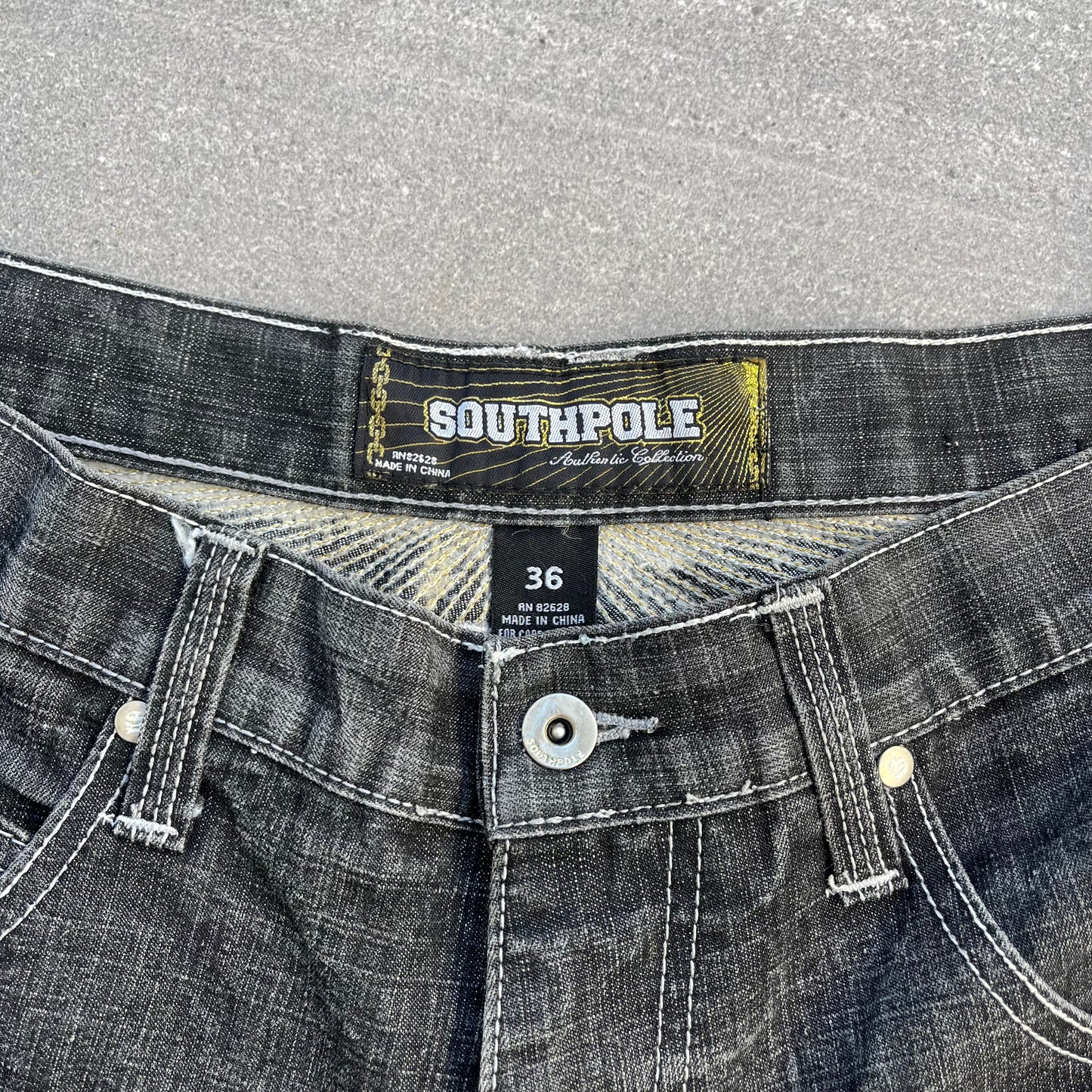 2000s grail southpole jorts - 36”