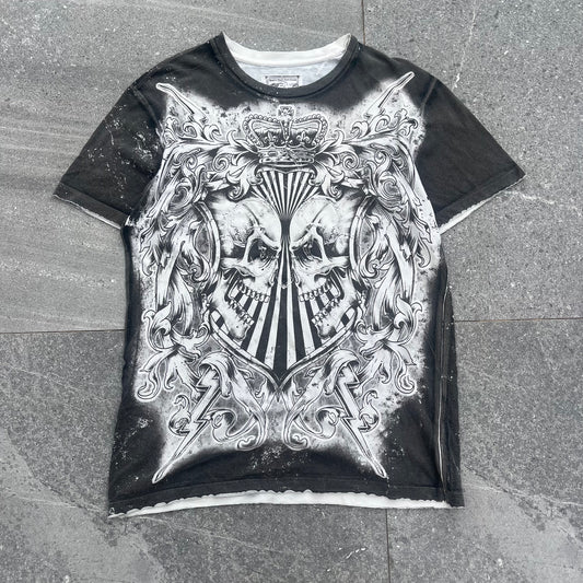 retrofit skull tee - S