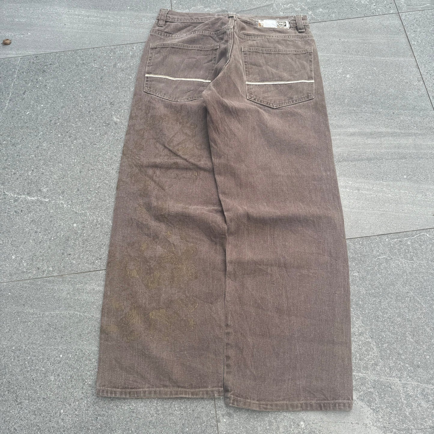 rare brown ecko jeans - 32x30”