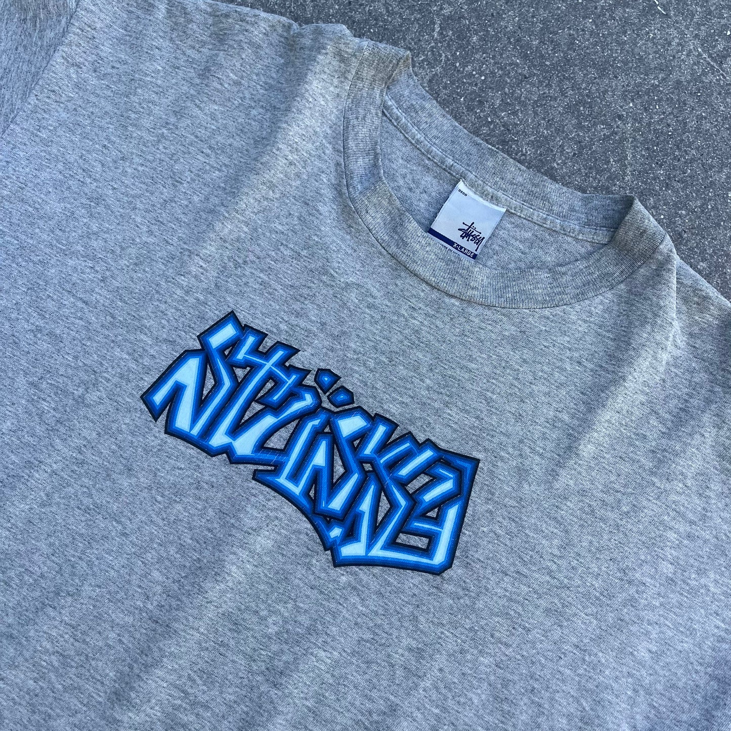 2000 stussy handstyle tee - XL