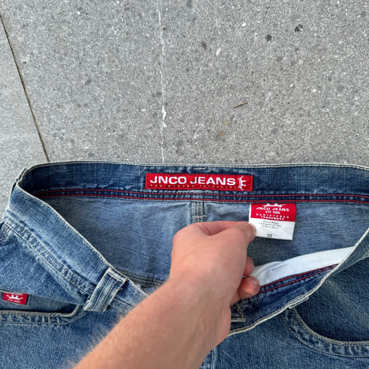 JNCO crown jorts - 33”