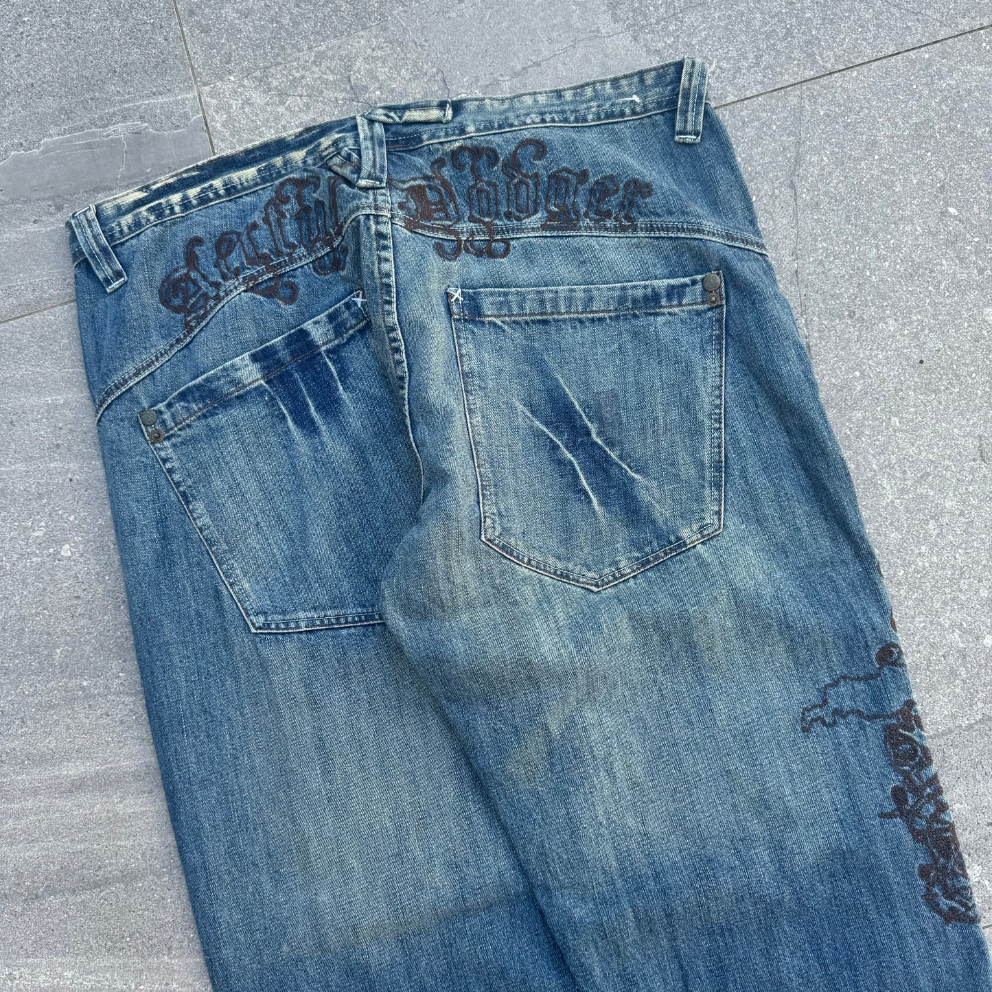 artful dodger AOP jeans - 38x34”