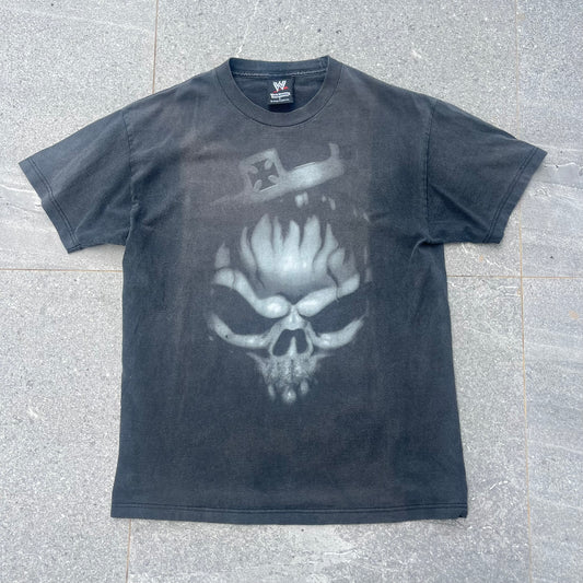 2002 WWE skull tee - L